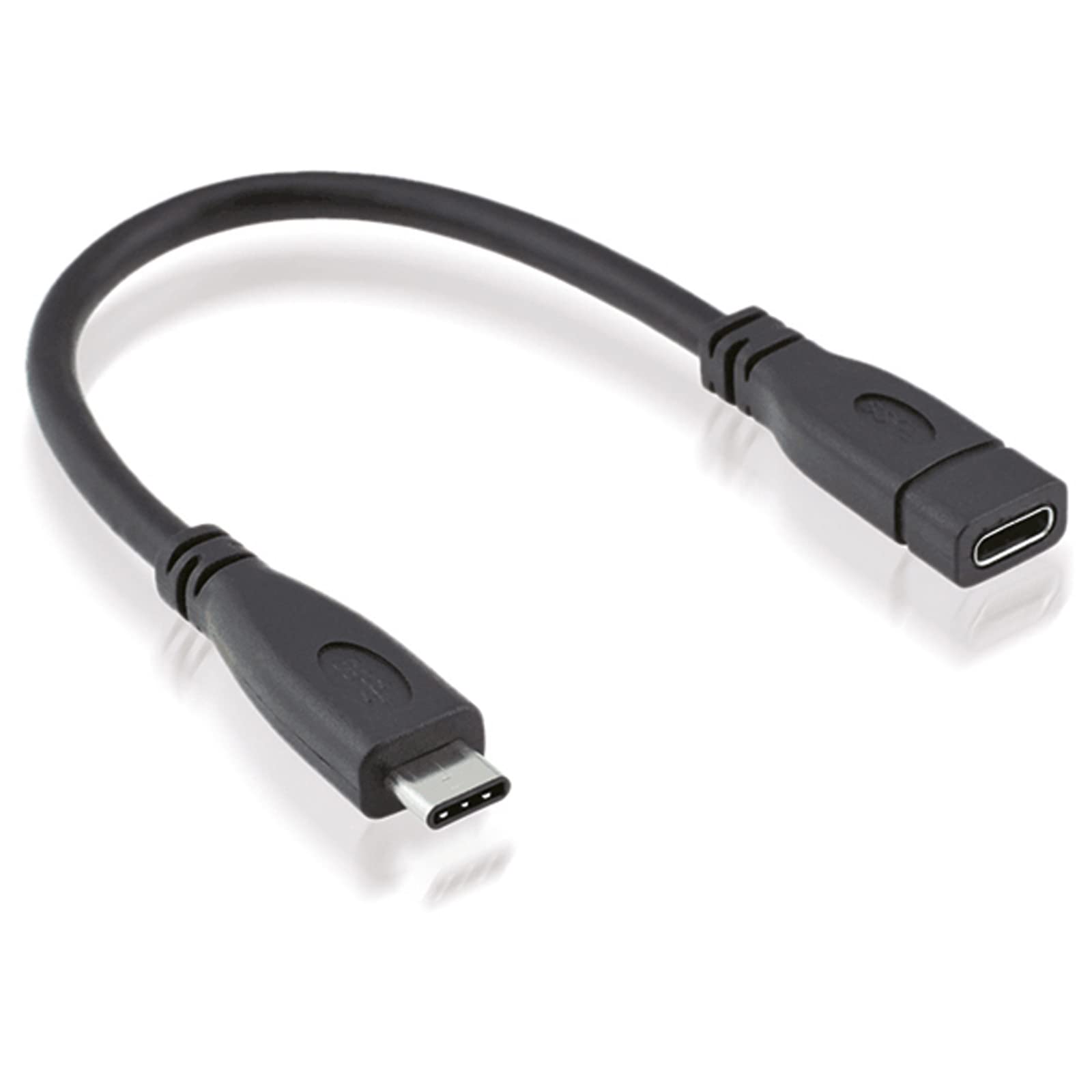 Roline USB 3.1 Gen 2 Type C Cable | USB-C/USB-C | M/F | black | 0.15 m