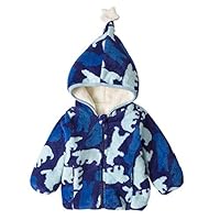 oldeagle_Baby Coat, Fashion Baby Boys Girl Winter Hoodie Coats Jacket Kids Zip Thick Snowsuit Overcoat (0-6 Months, Blue)