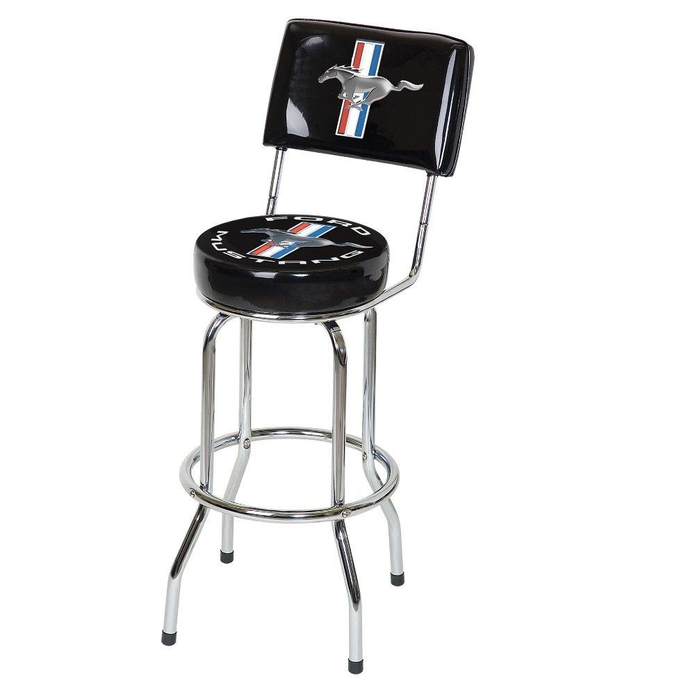 Mustang Bar Stool With Backrest Amazon Co Uk Kitchen Home