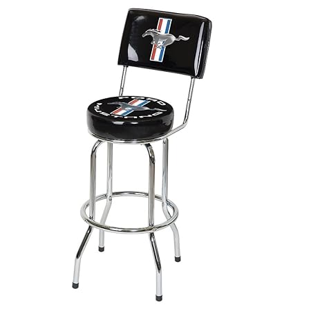 Mustang Bar Stool With Backrest Amazon Co Uk Kitchen Home