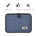 Electronics Organizer, Jelly Comb Electronic Accessories Cable Organizer Bag Waterproof Travel Cable Storage Bag for Charging Cable, Power Bank, iPad （Up to 11'' and More-Large(Black and Blue)