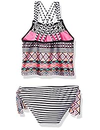 Limited Too - Tankini con cordones para niña