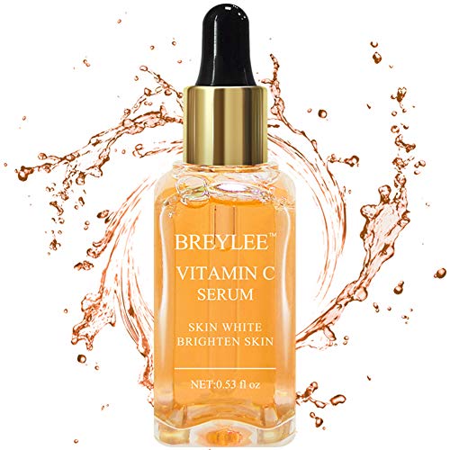 Vitamin C Serum, Breylee Natural Facial Serum with Organic Ingredients Moisturizer Serum for Skin Whiten Brighten Skin Care (15ml, 0.53Fl Oz)