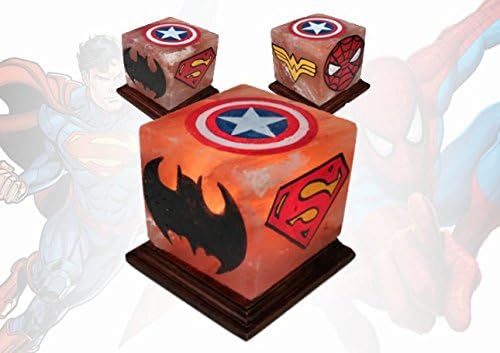 Himalayan Secrets Salt Art Lamp Himalayan Salt Hand Painted by Skilled Artisans - Superhero Characters