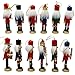 Naimo Set of 6 Christmas Wooden Nutcracker Soldier with Weapon Ornament Decoration for Home