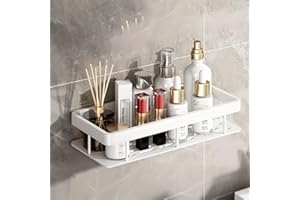 1pc Heavy-Duty Shower Organizer, Space-Saving Bathroom Shelf, Modern Wall-Mounted Shower Caddy, Floating Shelf, No-Drill Inst