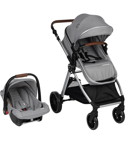Travel System Infanti, Romanzo Trio, com Isofix, Cinza Granizo