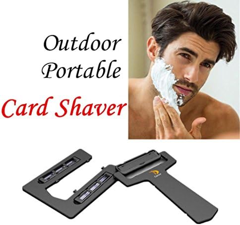 Sujing Men Card Shaver Safety Shaving Shaver Pocket Shaver Safety Razor with Mirror &amp; Blades