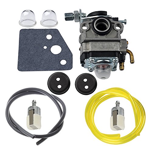 Hipa Carburetor + Primer Bulb Fuel Line Filter Grommet for Honda GX22 GX31 Engine FG100 HHE31C HHT31S UMK431 UMK431K1 String Trimmer Brushcutter