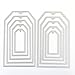 Fyore 5 Pcs Rectangle Shape Metal Cutting Dies Stencil Template Mould for DIY Scrapbooking Album Paper Card Craft (5 Pcs Rectangle)