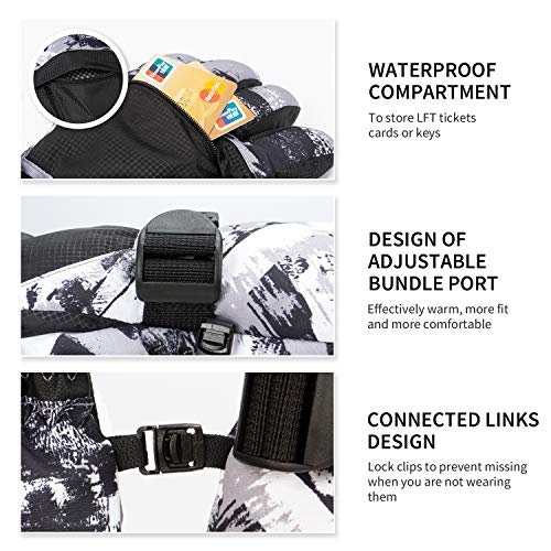 image for BOSONER Ski Snowboard Gloves Waterproof Winter Warm Gloves, Unisex You