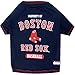 MLB Boston RED SOX Dog T-Shirt, Medium. - Licensed Shirt for Pets Team Colored with Team Logos. - Premium Stretchable Materials for The Comfort of Your Dog & cat.