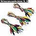 eBoot 30 Pieces Test Leads with Alligator Clips Set Insulated Test Cable Double-Ended Clips, 19.7 Inch (30 Pieces)