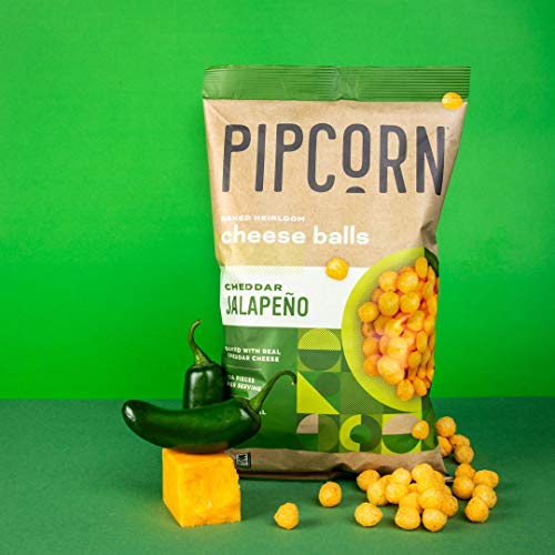 Pipcorn Heirloom Cheese Balls Variety Pack (3 Pack of 4.5oz Bags