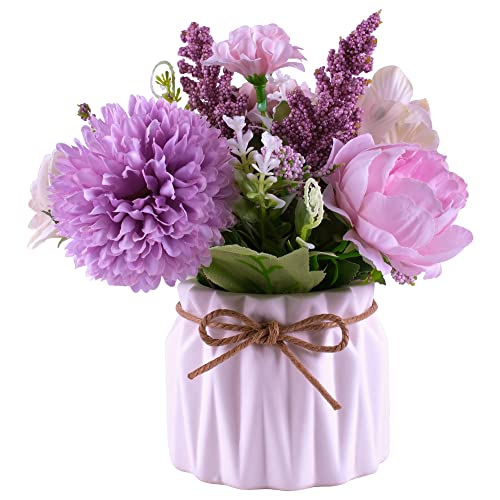 Artificial Potted Flower Pink Desktop Decoration