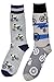 Fine Fit Mens Novelty Print Trouser Socks 2 Pair Set (Bicycles)