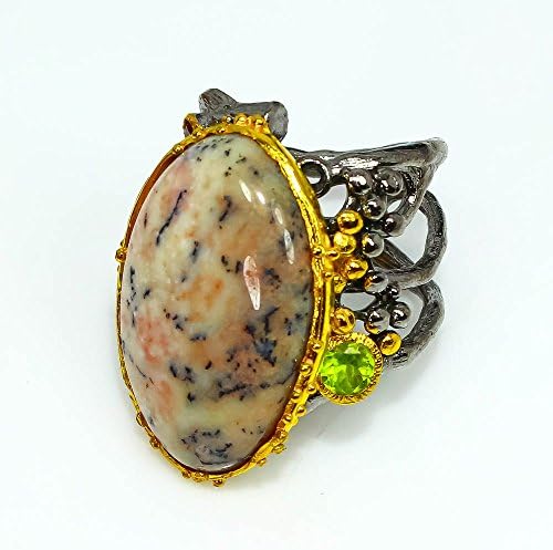 Natural Handmade agate jumbo 35ct silver Ring