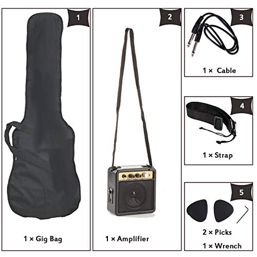 5 WINZZ+Electric+Guitar+Beginner+Black