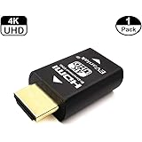 EVanlak Hdmi Edid Emulator Passthrough 3rd Generrtion Premium Aluminum Eliminated Emulator Adapter Work with Mac Thunderbolt to HDMI Switches/Extender/AV Receiver/Video Splitters 4k 3840x2160@60H