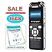 Voice Recorder by Xmangear, Digital Voice Recorder Dictaphone, Small Voice Activated IC Recorder for Lectures, Rechargeable MP3 USB, Black