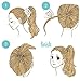 Wavy Wrap around Ponytail Brown Blonde Ombre Hair Extensions 20 inches Long Hairpiece for Women Girl Gift (20 Inch (Pack of 1), Wavy- Light brown/sandy blonde)