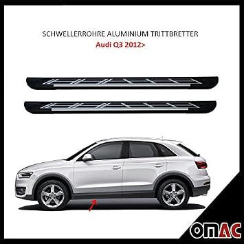 O M A C Skirt Tube Aluminium Running Boards For For Audi Q3 2012