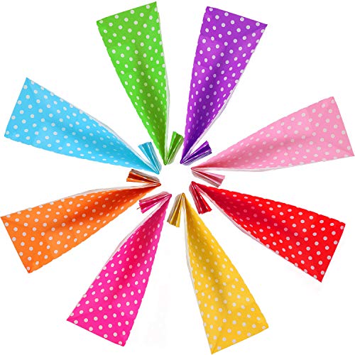 image for Tatuo 24 Pieces Party Bags Gift Dot Paper Bags Grocery Bags Craft Pape