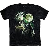 The Mountain Men's Three Wolf Moon T-Shirt Black S