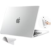 eleger Non-Rigid Case Compatible with MacBook Pro 13 inch M2 M1 A2338 A2251 A2289 A2159 A1989 A1706 A1708, 2022-2016 Release, Anti-Cracking Shell Cover, Matte Clear