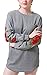 Zevrez Women's Casual Tunic Pullover Floral Long Sleeve Crewneck Sweatshirt Grey Dress
