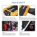 [Quick Charge In & Out] iClever 15000mAh Peak 600amp Portable Car Jump Starter BoostEngine External Power Bank with Multiple Protected Smart Clamp, 100 Lumen LED Light, Yellow
