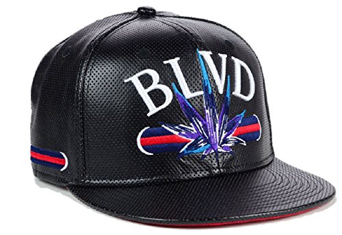 BLVD Luxor W Premium Snapback Black Adjustable Hat Cap
