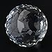 Faceted Crystal Ball Clear Cut Glass Ball 60/80mm Crystal Ball Prism Glass Translucent Faceted Gazing Ball Sphere Prisms Home Hotel Decor Hardware Fittings (80mm/3.15in)