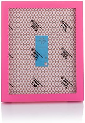 Fulemay Simple and Stylish Plexiglass Picture Frame High-Grade Wooden Photo Frame for Tabletop Display and Wall Décor (A4, Deep Pink)
