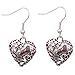 YAZILIND Grace Heart Shape Dangle Unique Distorted Pattern Ear Wire Hook Dangle Earrings