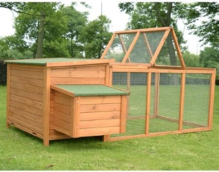 Amazon Com Pawhut 87 Deluxe Wooden Backyard Chicken Coop With