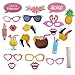 EBTOYS Luau Hawaii Themed Photo Booth Prop 21-Kit DIY Summer Party Supplies for Holiday, Summer Festivals Celebrations, Beach Pool Parties