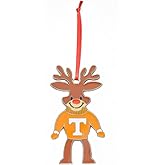 COLLEGIATE PULSE Tennessee Volunteers Reindeer Metal Christmas Ornament