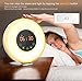cloudsplits Sunrise Wake up Light Digital Alarm Clock Radio. Sunset and Sunrise Simulation, Snooze Function, FM Radio, 7 Colors, 6 Natural Sounds, 10 Brightness Levels, Night Light, Touch Control