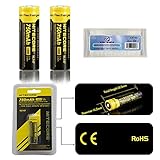 Bundle: 2Packs Nitecore NL147 14500 Li-ion Rechargeable Battery 750mAh 3.7V 2.8Wh CE ROHS Certification th EASTSHINE EB182 Battery Case