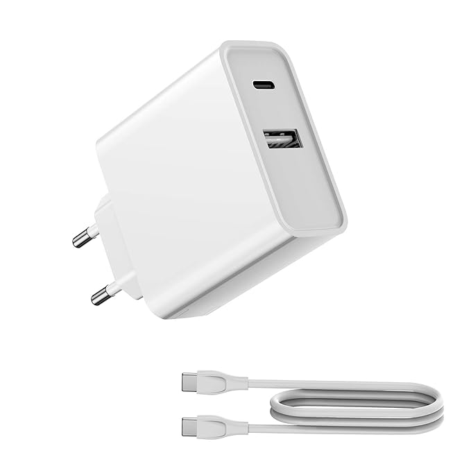 USB-C Ladegerät mit USB C zu USB C Kabel, Power Delivery 3.0 & 5V 2A USB Netzteil für HP Spectre x360 13, HP Pavilion x2 10-n