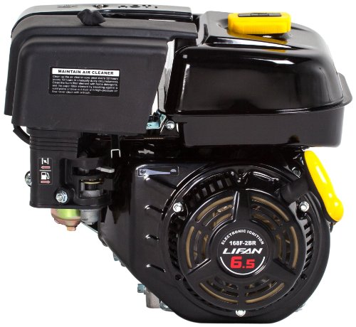 Lifan LF168F-2BRQ 6.5 HP 196cc 4-Stroke OHV Industrial Grade Gas Engine with 2:1 Centrifugal Wet Clutch Reduction, Recoil Start, and Universal Mounting Pattern