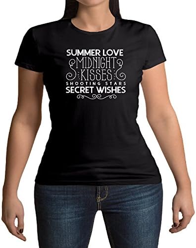 Summer Love Midnight Kisses Shooting Stars Secret Wishes T-Shirt