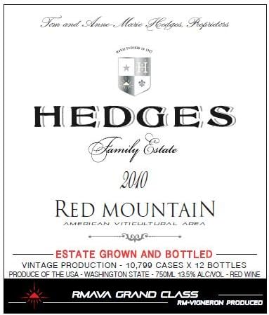 2010 Hedges Family Estate Red Mountain Red Blend 750 mL Wine