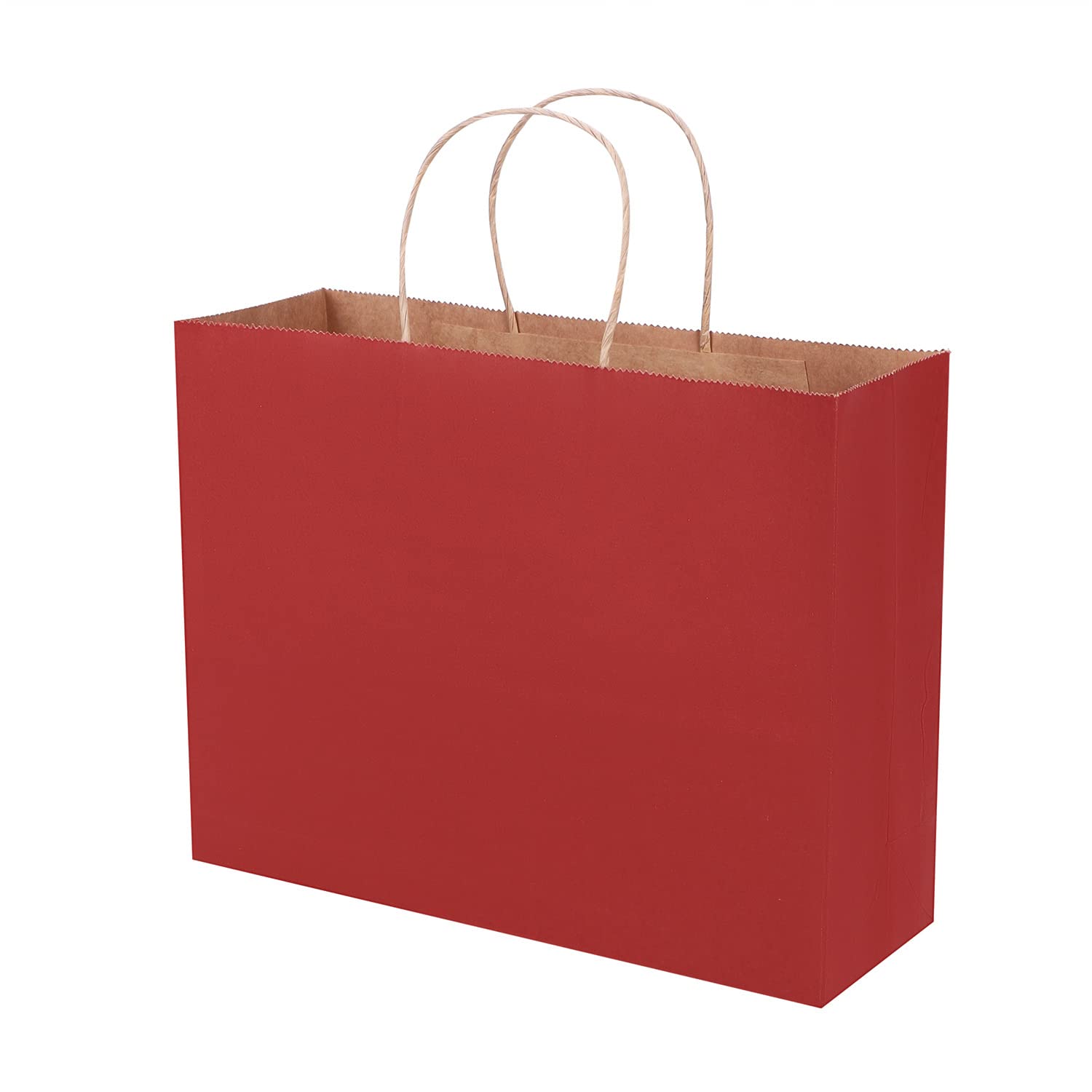 10Pcs Paper Carrier Bags Large Kraft Party Bags Gift Bags with Handle Reusable Present Treat Bags Tote Bag for Wedding/Birthday/Christmas Party, Shopping, Baby Shower, Bridal Shower