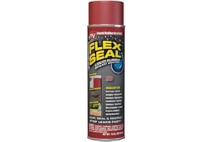 Flex Seal, 14 oz, Red, Stop Leaks Instantly, Waterproof Rubber Spray On Sealant Coating, Perfect for Gutters, Wood, RV, Campers, Roof Repair, Skylights, Windows, and More