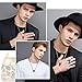 U7 Gothic Jewelry Ion Plating Black Wheat Rope Chain with Antique Skull Skeleton Pendant Necklace for Men Women, 22 Inch