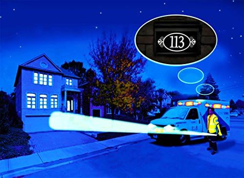 Sight Lights Personalized and Customized Illuminated LED Address Sign, Ornamental Style, 14 Inch, Bright White