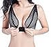 Orilife Women Lace VS Push up Nursing Bra with Fron Button, Black-S