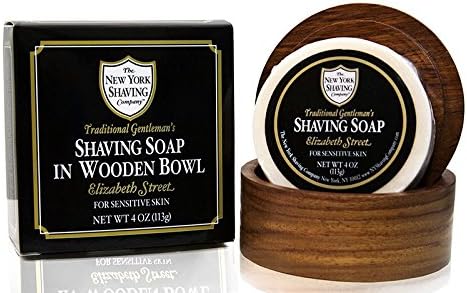 The New York Shaving Company Elizabeth Street Shaving Soap in Wooden Bowl